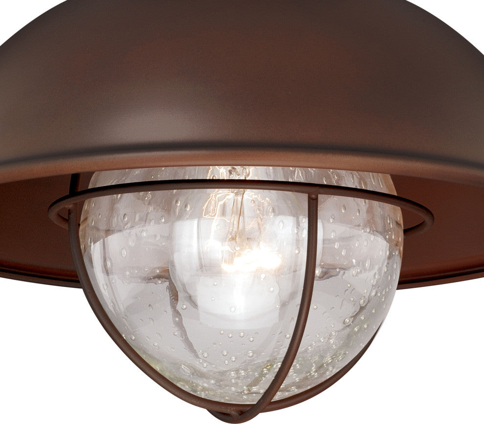 Harwich 10" Outdoor Flush Mount Ceiling Light Textured Black