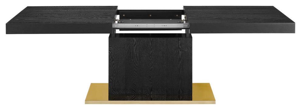 Vector Expandable Dining Table Black Gold -4660