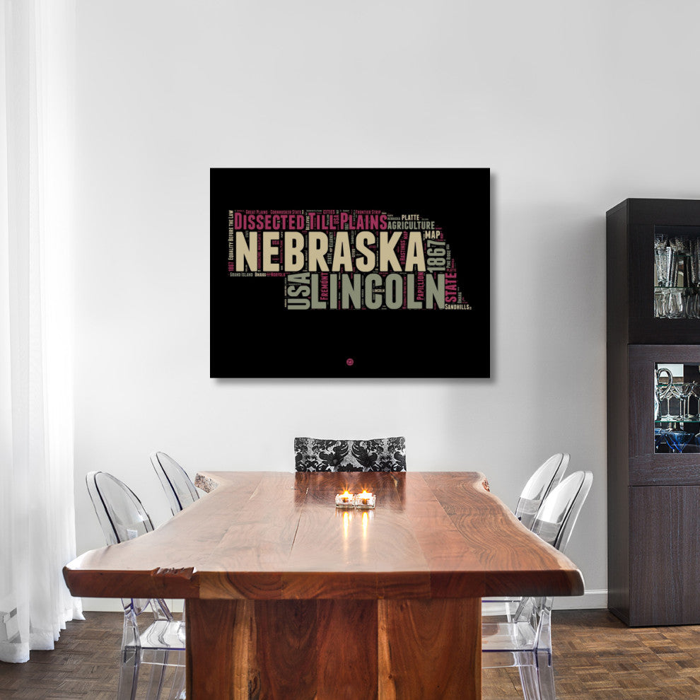 "Nebraska Word Cloud 1" Fine Art Print