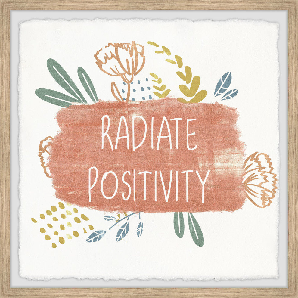 "Radiate Positive Energy" Framed Painting Print, 12x12