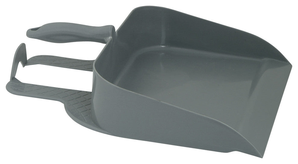 Superio Heavy-Duty Durable Plastic Step Dustpan for Indoor and Outdoor Use Grey.