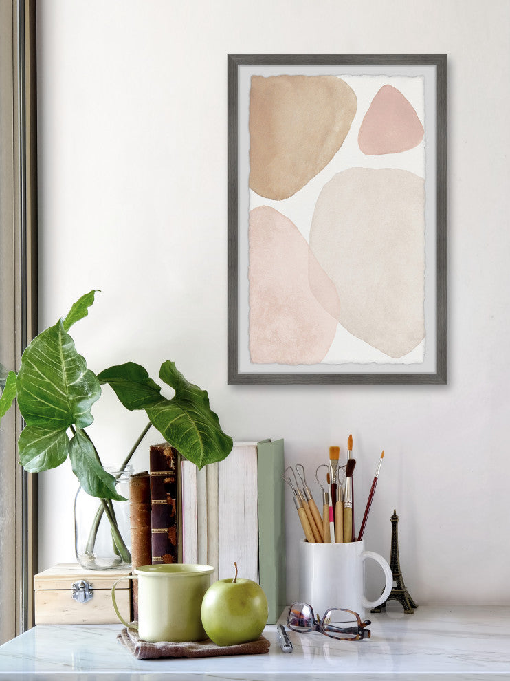 "Dynamic Shapes" Framed Painting Print, 12x18