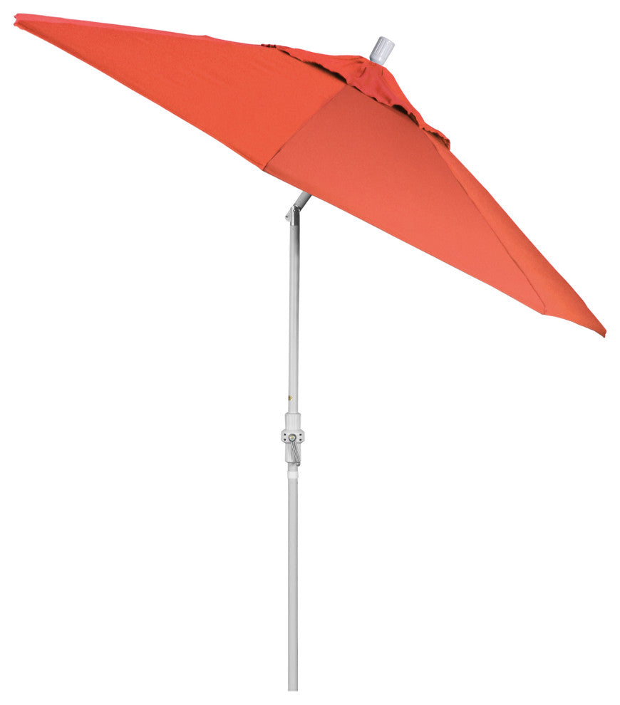 9'' Matted White Collar Tilt Lift Fiberglass Rib Aluminum Umbrella, Olefin, Sunset
