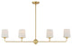 Maxim Bristol Four Light Linear Chandelier, Satin Brass