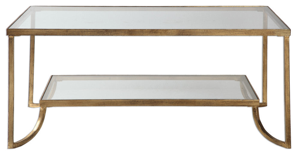 Uttermost Katina Gold Leaf Coffee Table