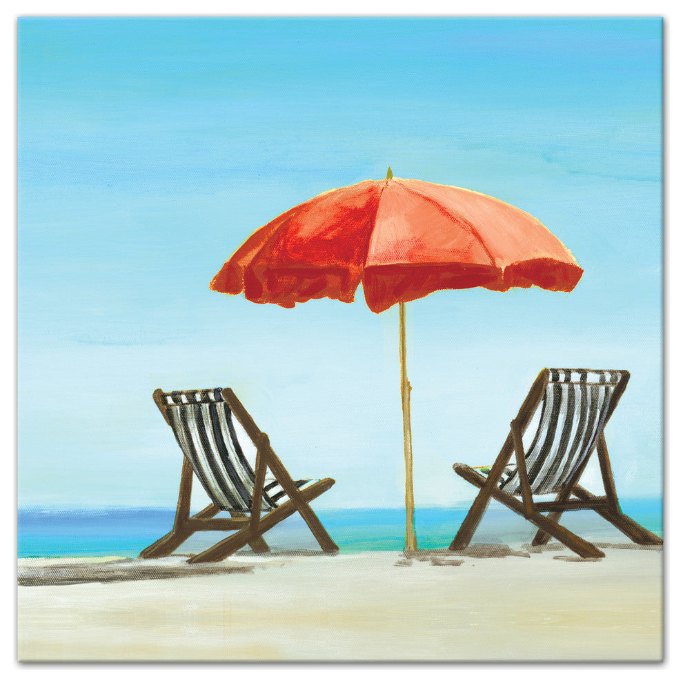 Lazy Beach Day 20x20 Canvas Wall Art
