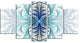 Light Blue Stained Glass Texture, Abstract Canvas Art Print, 60"x32", 5 Panels