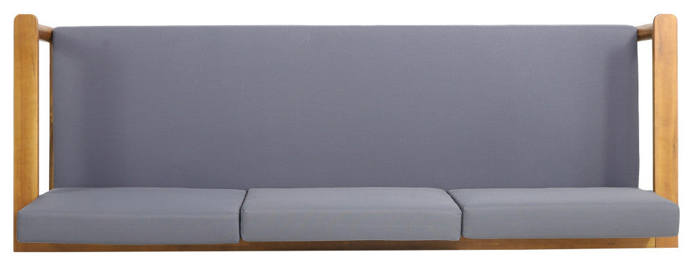 Salton Outdoor Acacia Wood 3-Seater Sofa