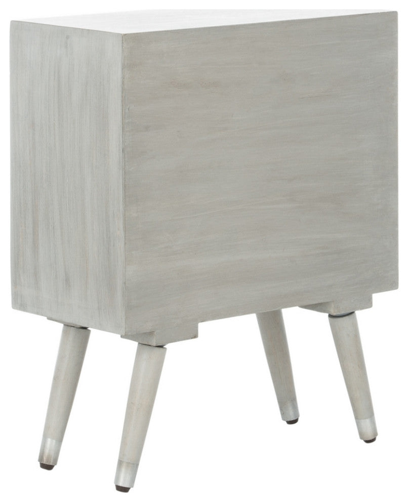Safavieh Brandy 1 Drawer Nightstand, Grey Walnut