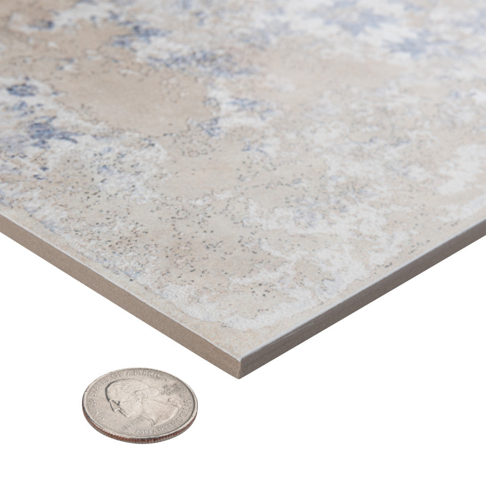Antigua Deco Beige Porcelain Floor and Wall Tile