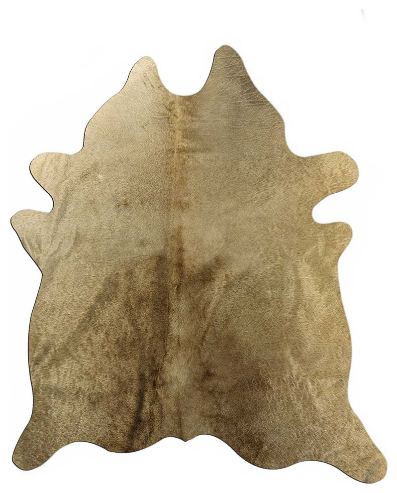 HomeRoots 72" x 84" Taupe Cowhide Area Rug