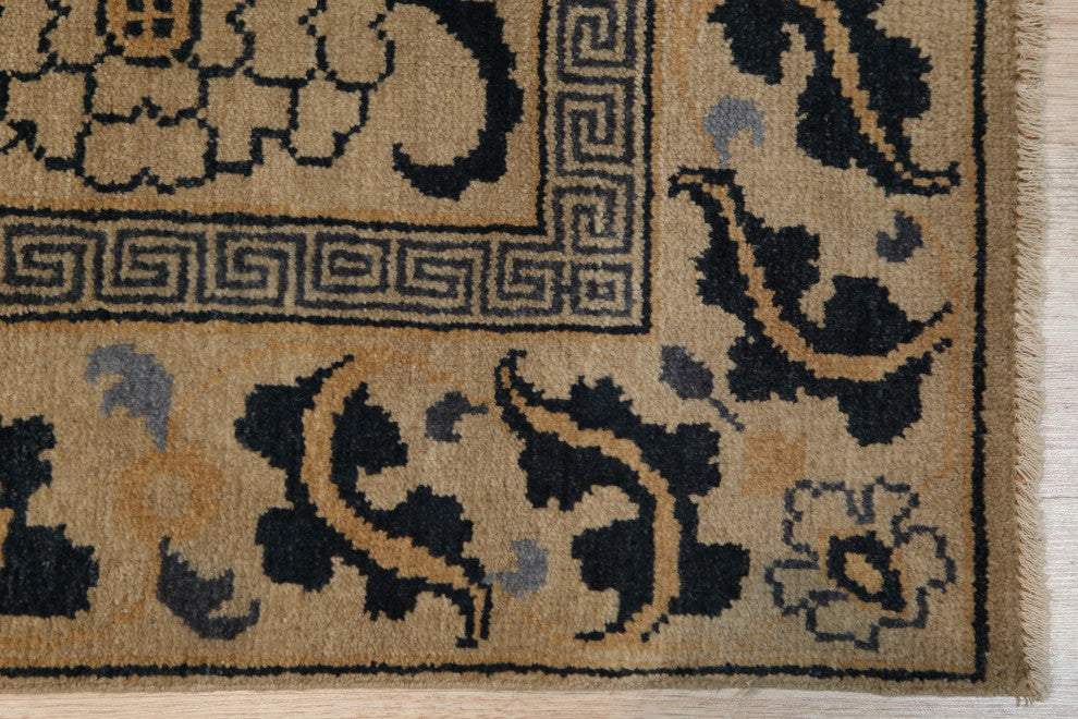 Gold Transitional All Over Ningxia Area Rug