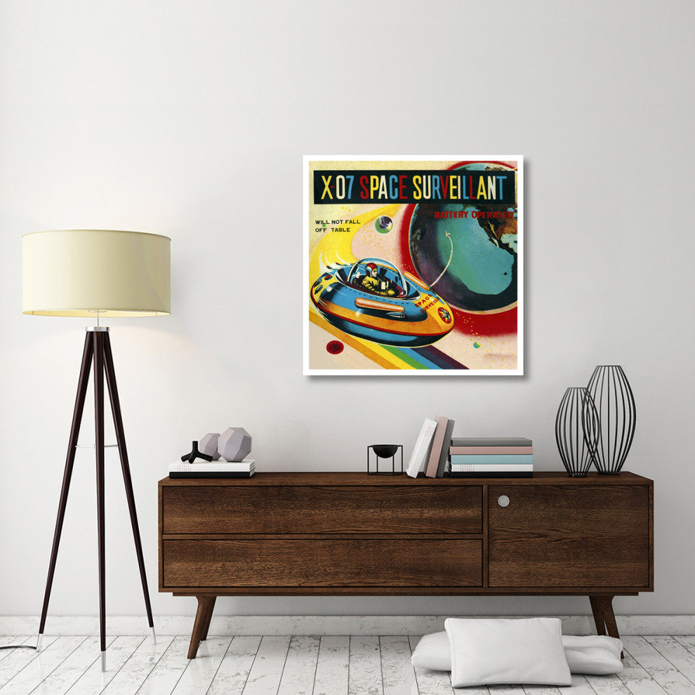 "X-07 Space Surveillant I" Digital Paper Print by Retrorocket, 38"x38"