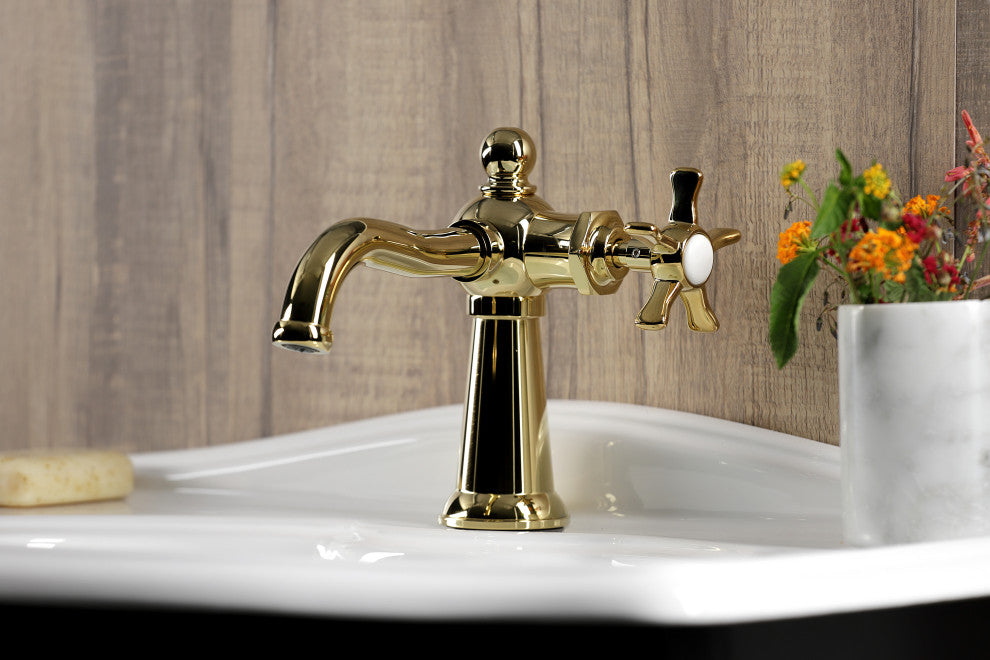 Kingston Brass KS3542NX Single-Handle Bathroom Faucet, Push Pop-Up
