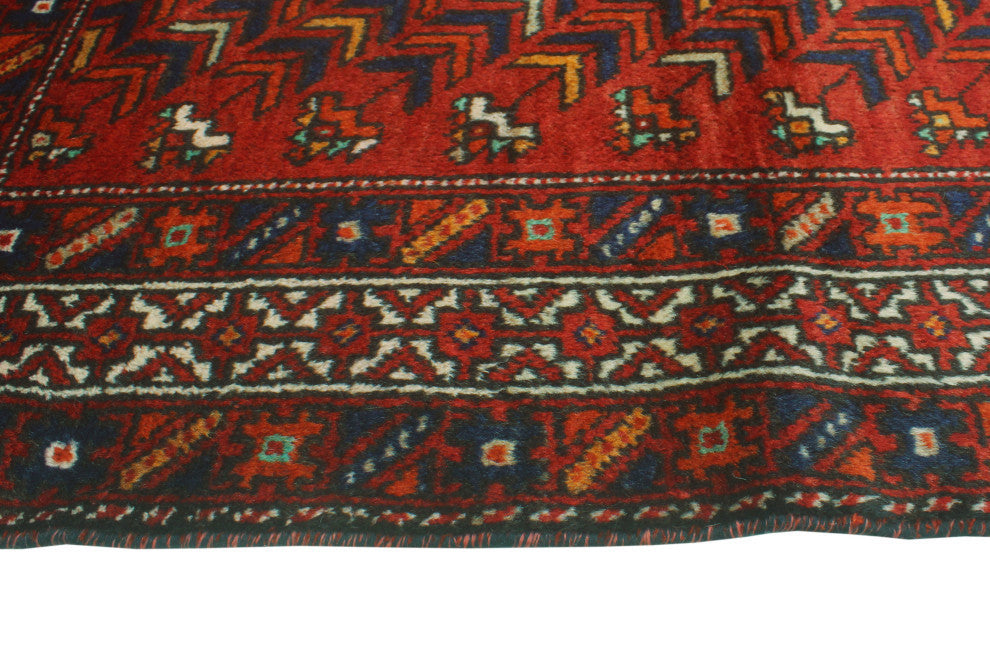 Vintage Distressed Robyn Rust/Blue Rug, 3'9x6'5