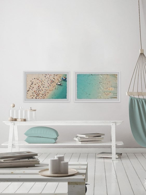 Aerial Beach Views Diptych, 72"x24"