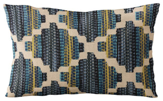 Plutus Blue Lights Diamond Luxury Throw Pillow, 18"x18"