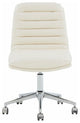 Safavieh Couture Decolin Swivel Desk Chair White / Silver