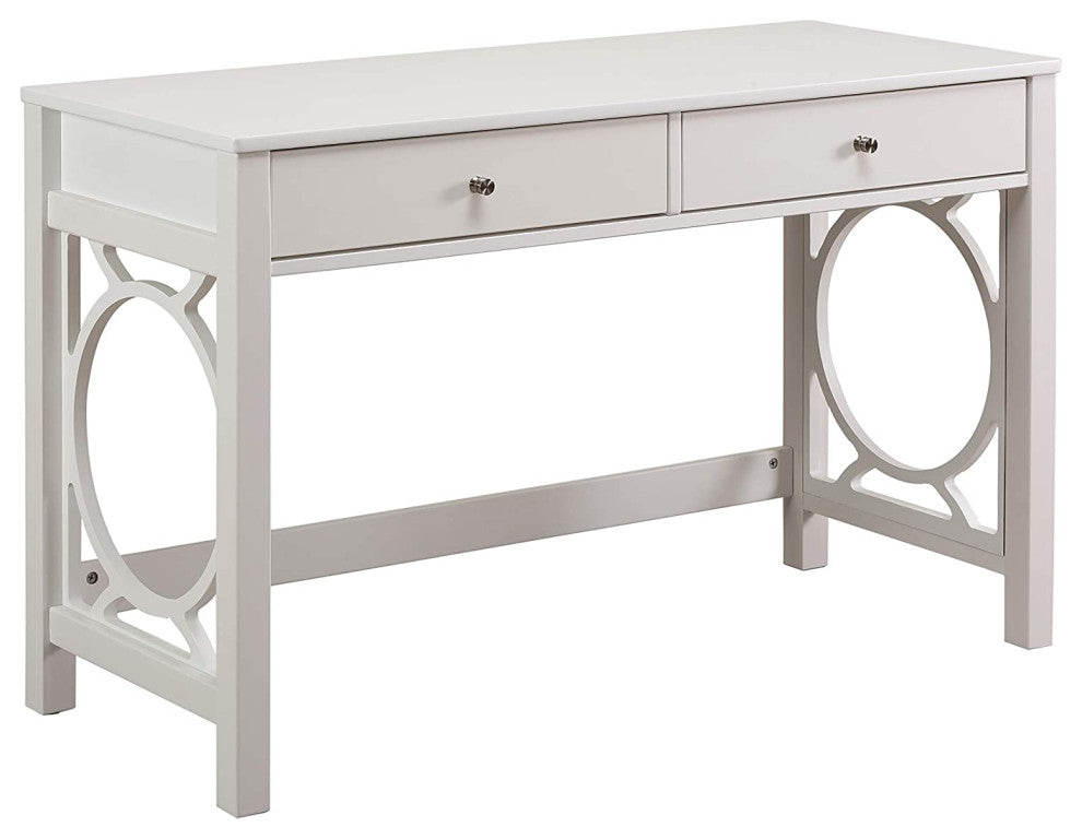Modern Home Office Writing Desk, 47"W, White