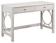 Modern Home Office Writing Desk, 47"W, White