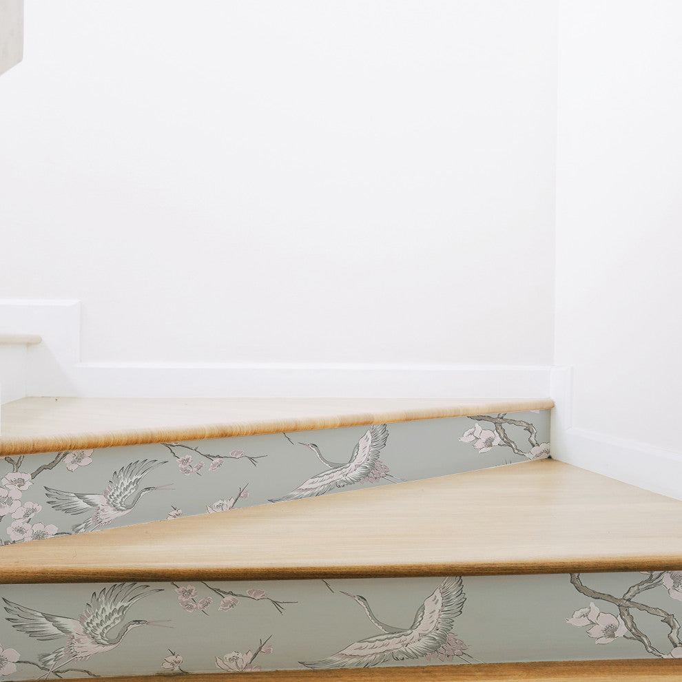 Transform Heron Peel and Stick Wallpaper, Gray