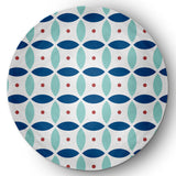 5' Round Geometric Spring Chenille Indoor/Outdoor Rug