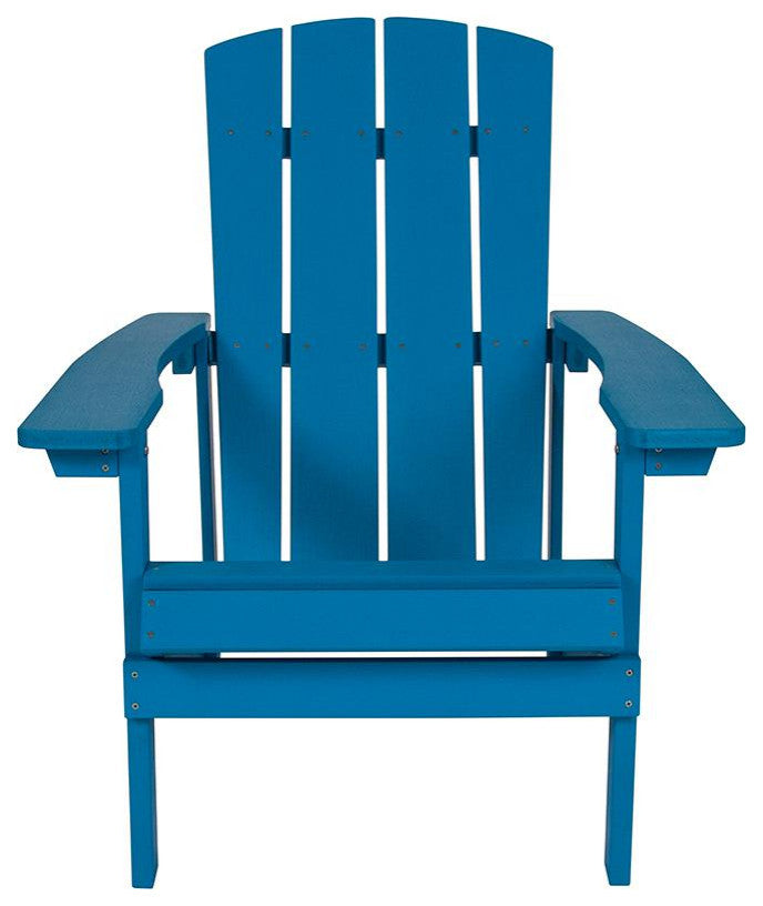 Charlestown All-Weather Poly Resin Wood Adirondack Chair, Blue