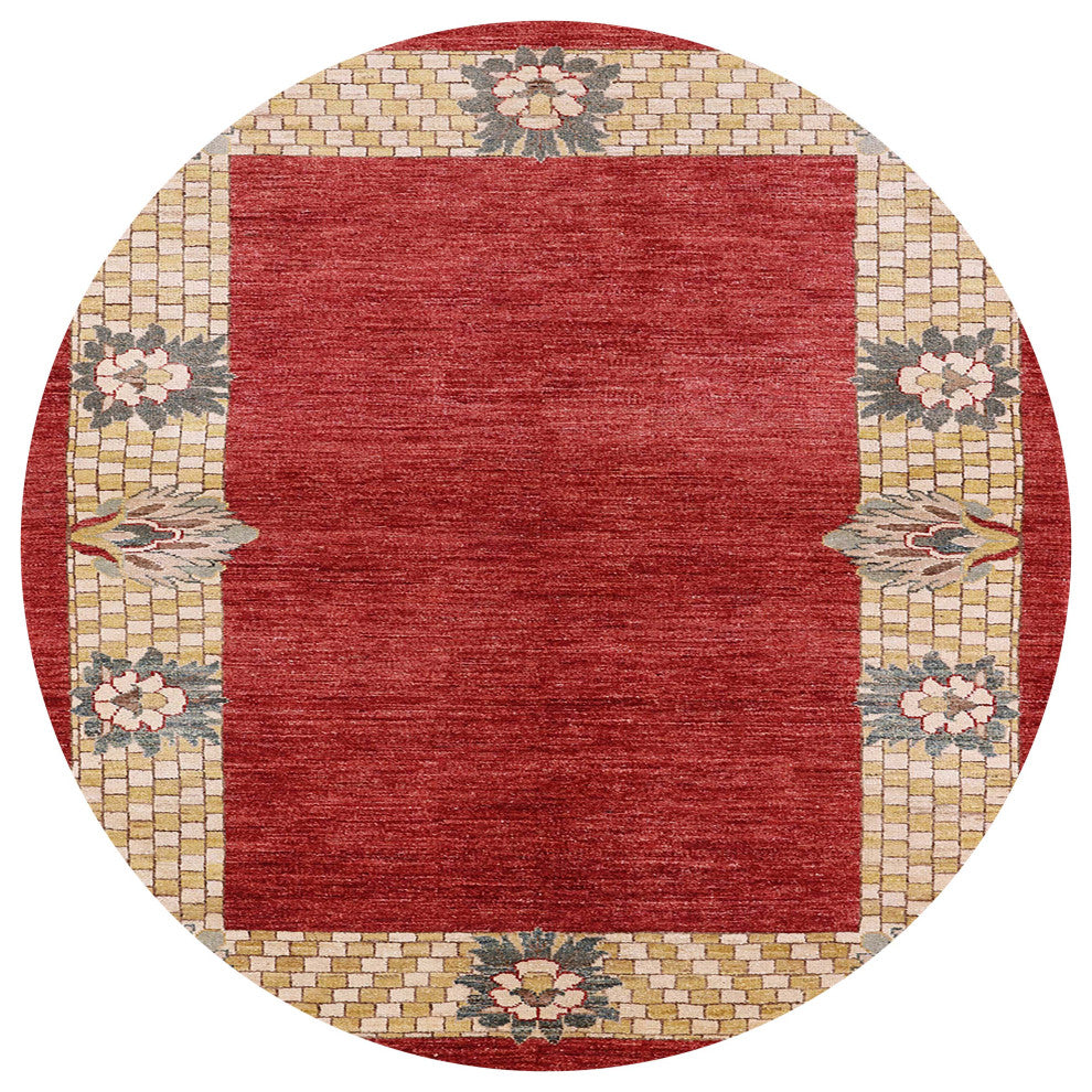 Ahgly Company Indoor Round Mid-Century Modern Area Rugs, 3' Round