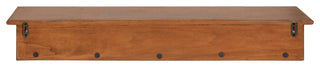 Alta Floating Wood Shelf with 5 Posts, Walnut Brown, 36x5x5