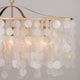 Elsa Capiz Shell 36" 5 Light Linear Chandelier Natural Brass