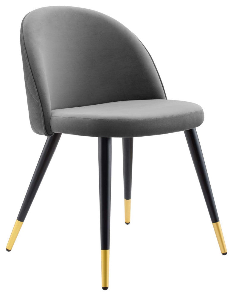 Cordial Performance Velvet Dining Chairs - Set of 2-Gray