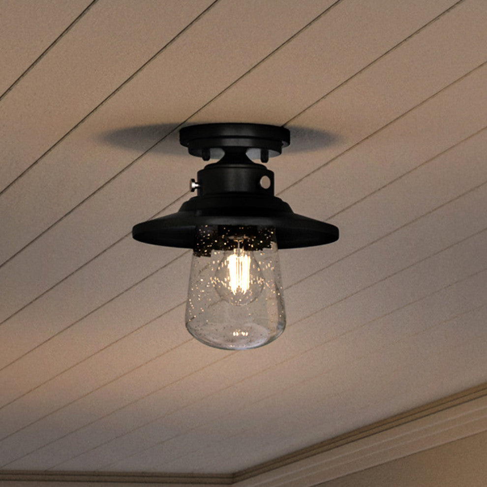 Luxury Coastal Ceiling Light, Midnight Black