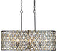 Varaluz-345N08CBHG-Eight Light Pendant Carbon/Havana Gold