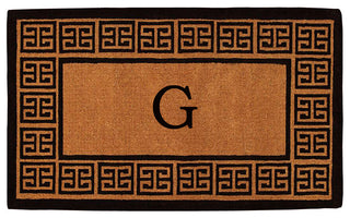 The Grecian Monogram Doormat, Extra-Thick 18"x30", Letter G