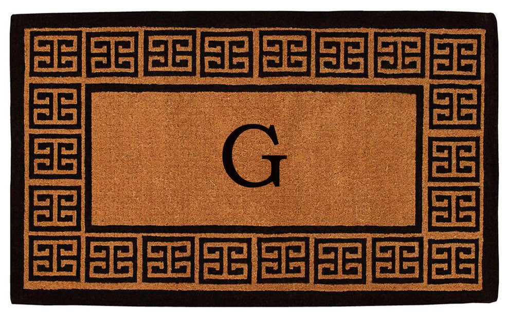The Grecian Monogram Doormat, Extra-Thick 18"x30", Letter G