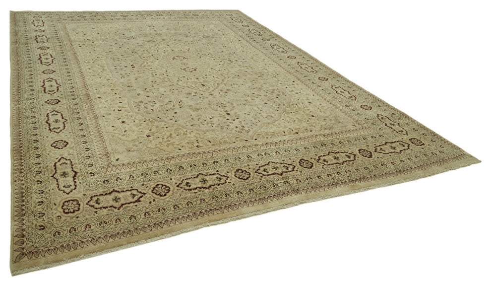 Rug N Carpet - Handmade Oriental 10' 1'' x 13' 9'' Wool Oushak Area Rug