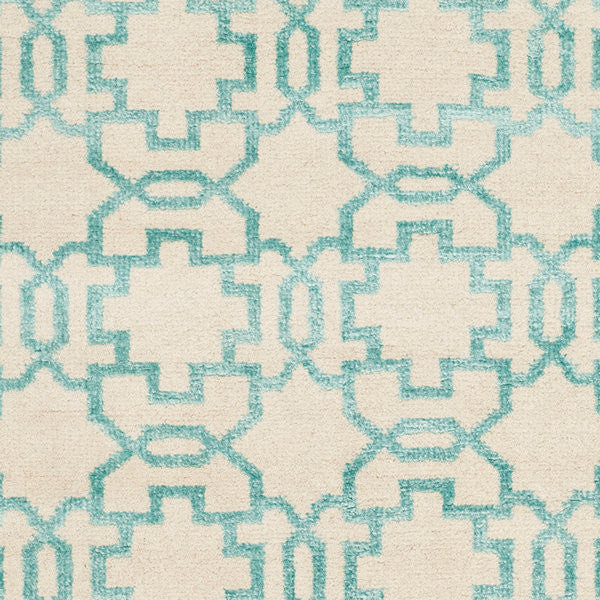 Safavieh Mosaic Mos152B Cream, Aqua Area Rug, 9''x12''