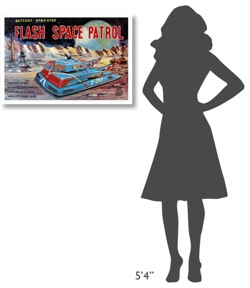 "Flash Space Patrol" Digital Paper Print by Retrotrans, 32"x22"