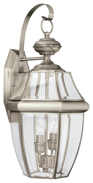 Generation Lighting Lighting 2-Light Outdoor Lantern, Brushed Nickel