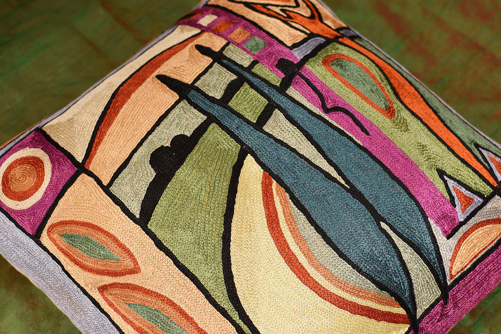 Fun in the Sun VII by Alfred Gockel Accent Pillow Cover Art Silk 18x18"
