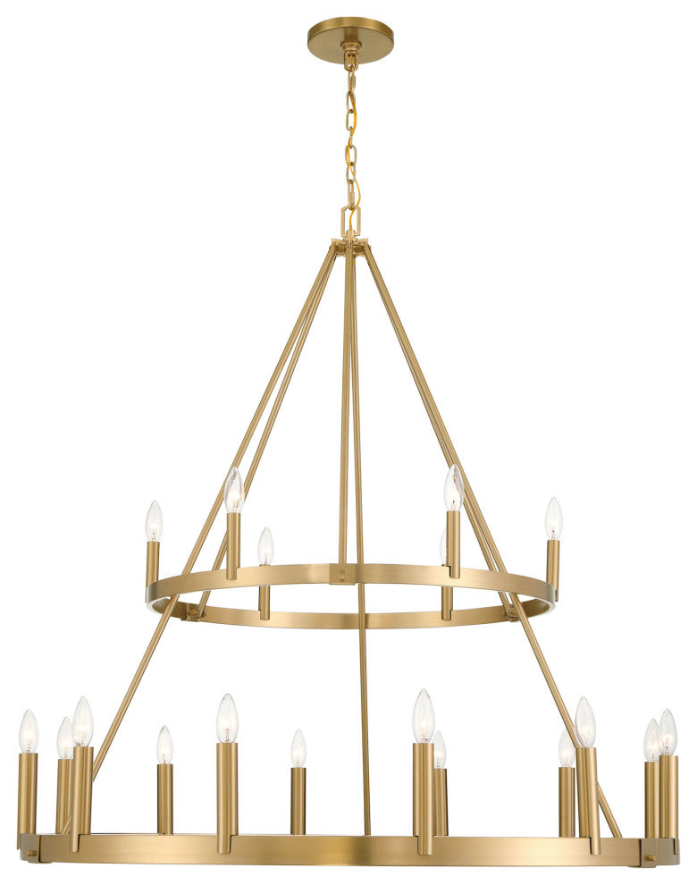 Minka Lavery 1717 Dutton 18 Light 43"W Taper Candle Style - Coal