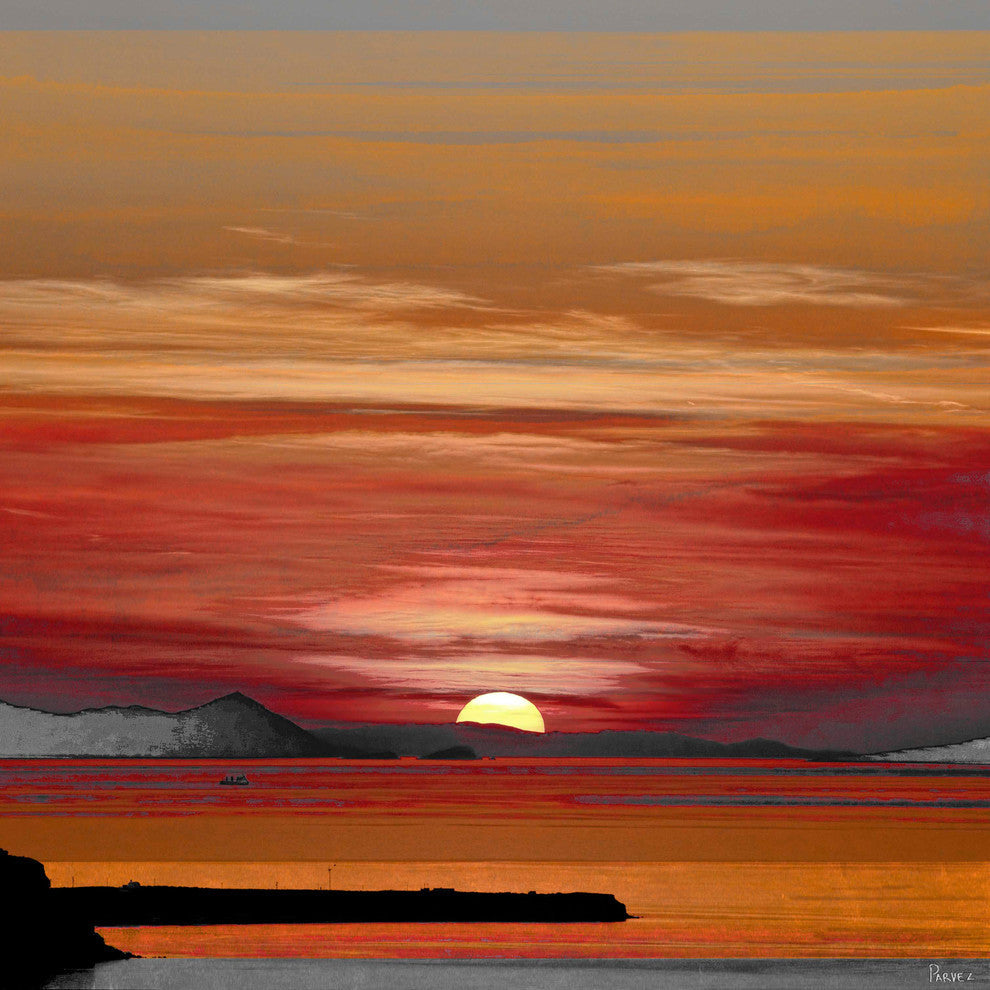 "Mykonos" Painting Print on Wrapped Canvas, 18"x18"