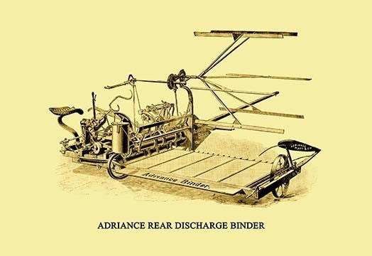 Adriance Rear Discharge Binder - Gallery Wrapped Canvas Art 28" x 42"