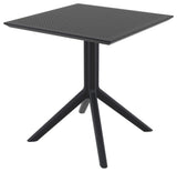 Sky Square Table 27 inch Black