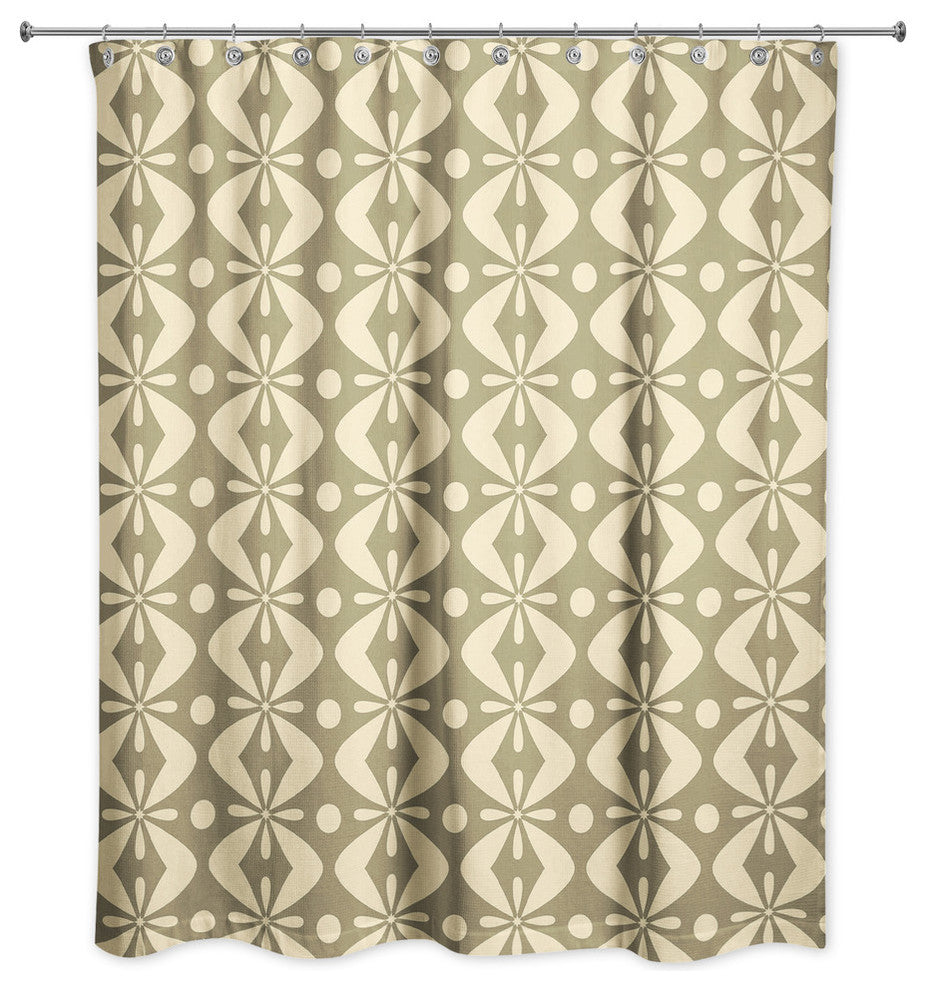 Folk Pattern in Cream Shower Curtain