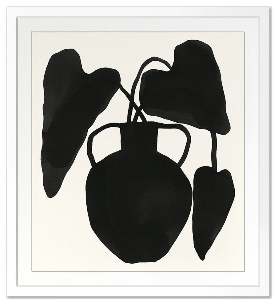 Indigo Urn 2 Fine Art Print, White, 22"x20"