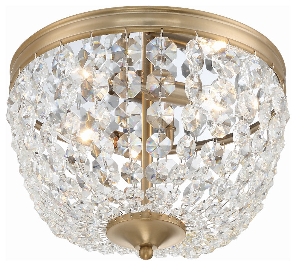 Nola 2-Light Vibrant Gold Ceiling Mount