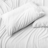 Cypress Linen 6-Piece Deep Pockets Sheet Set, White, King / Cal King