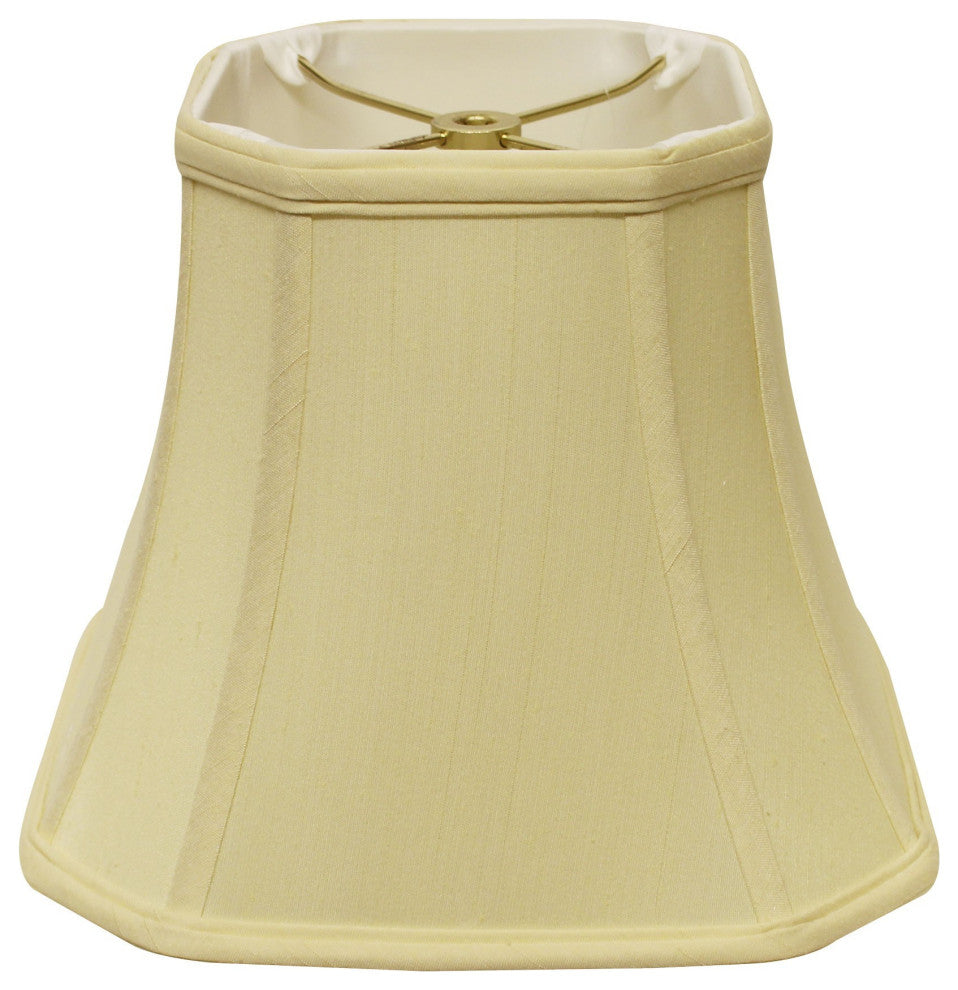 15" Antique White Slanted Square Bell Monay Shantung Lampshade