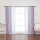 Sheer Pretty Dot and Blackout Curtains, Lavender, 52"x84"